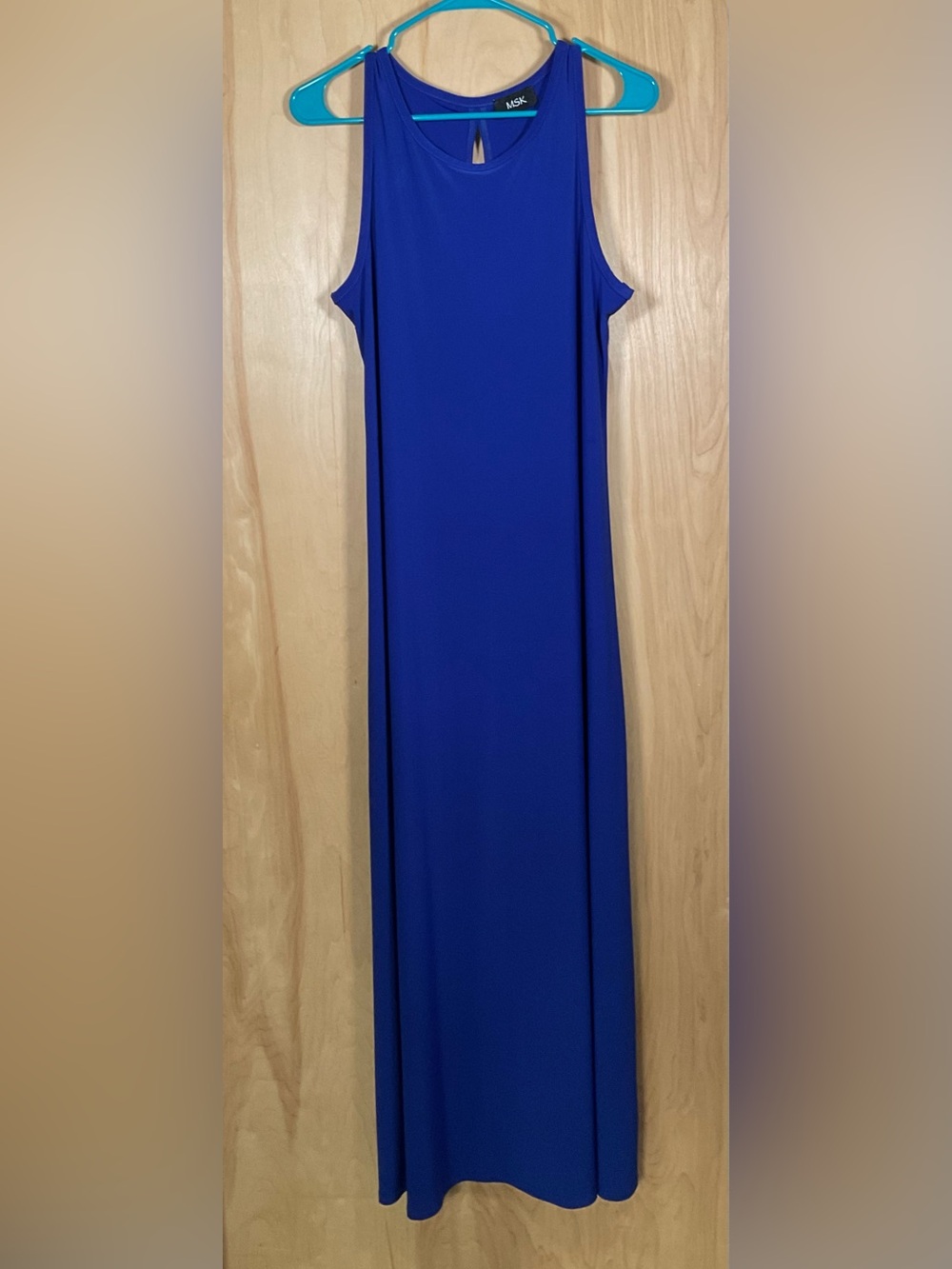 MSK Royal Blue Sleeveless Slinky Maxi Dress - EUC